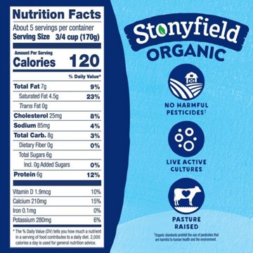 Stonyfield Organic Whole Milk Probiotic Yogurt - Plain, 32 oz