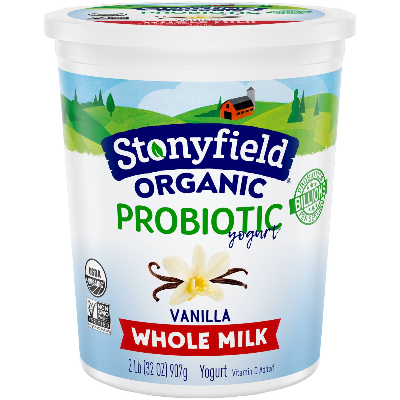 Stonyfield Organic Whole Milk Probiotic Yogurt - French Vanilla; image 1 of 8