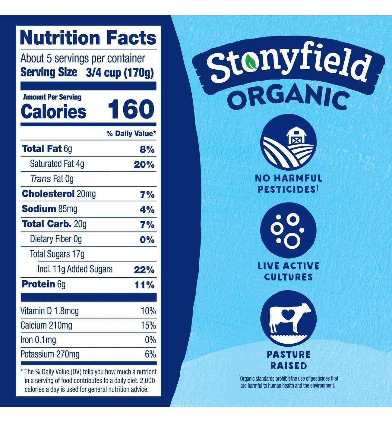 Stonyfield Organic Whole Milk Probiotic Yogurt - French Vanilla; image 3 of 8
