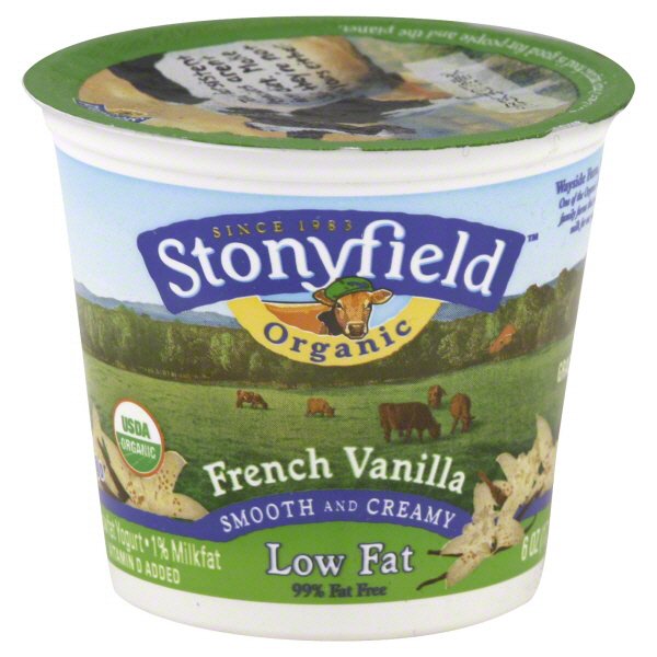 Stonyfield Smooth & Creamy Lowfat French Vanilla Yogurt Shop Yogurt