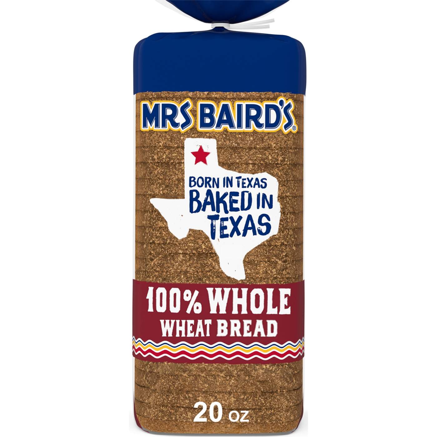 Mrs Baird's 100% Whole Wheat Bread; image 1 of 3