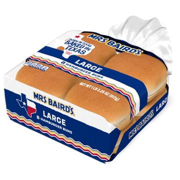 Mrs Baird's Large Hamburger Buns, 8 ct