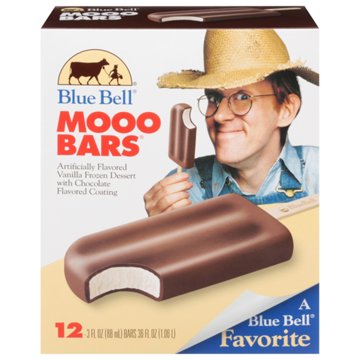 Blue Bell Mooo Bars, 12 ct
