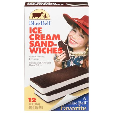 Blue Bell Ice Cream Sandwiches, 12 ct