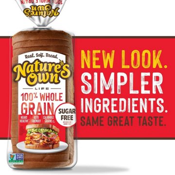 Nature's Own Life 100% Whole Grain Sugar Free Sliced Bread, 16 oz