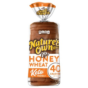 Nature's Own Life 40 Calorie Honey Wheat Sliced Bread, 16 oz