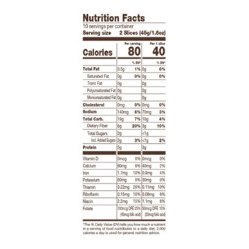 Nature's Own Life 40 Calorie Honey Wheat Sliced Bread, 16 oz