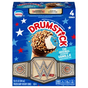 Nestle Drumstick Vanilla Sundae Cones, 4 ct