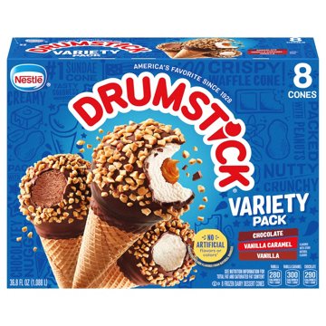 Nestle Drumstick Sundae Cones Variety Pack, 8 ct