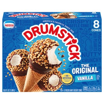 Nestle Drumstick Original Vanilla Cones, 8 ct