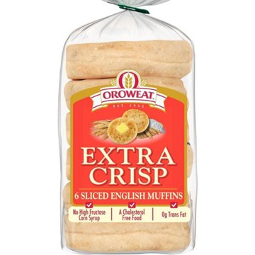 Oroweat Extra Crisp English Muffins, 6 ct