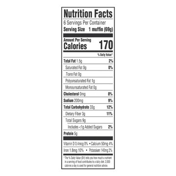 Oroweat Cinnamon Raisin English Muffins, 6 ct