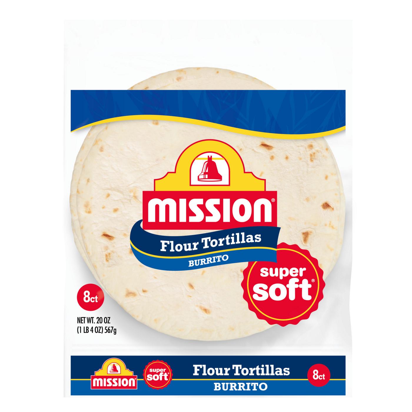 Mission Super Soft Burrito Flour Tortillas 8 Count; image 1 of 8