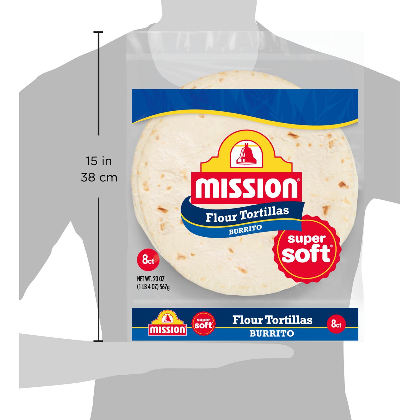 Mission Super Soft Burrito Flour Tortillas 8 Count; image 7 of 8