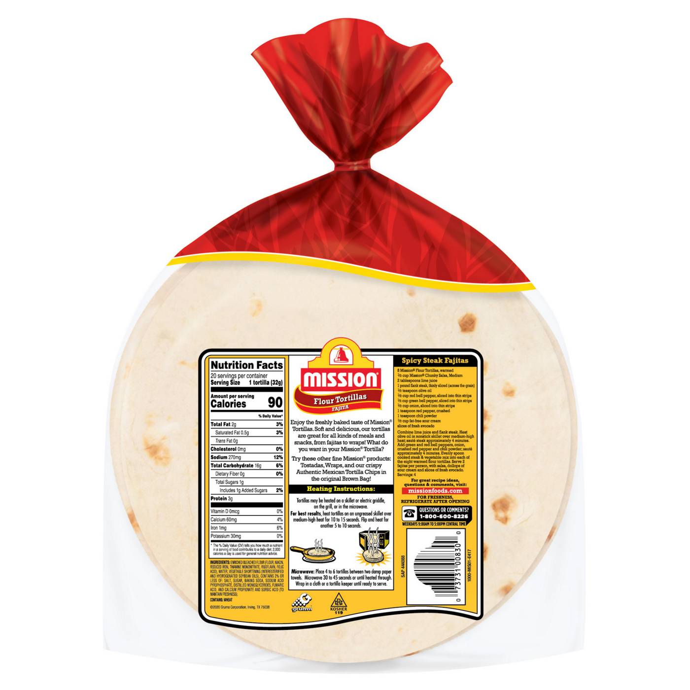 Mission Super Soft Fajita Flour Tortillas 20 Count; image 4 of 4