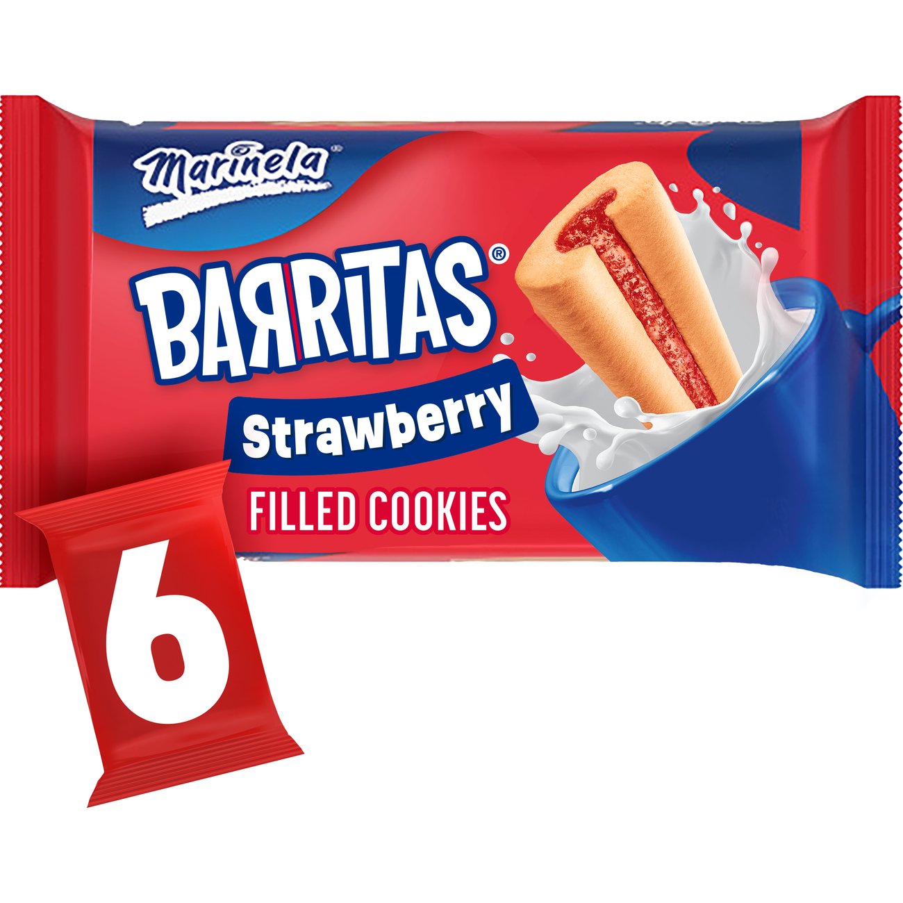 Marinela Barritas Fresa Strawberry Filled Cookies Shop Cookies at HEB