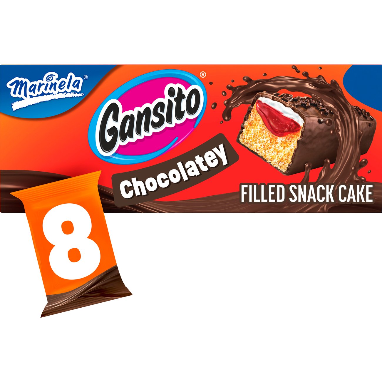 Marinela Gansito Strawberry Filled Snack Cakes Shop Snack cakes at HEB