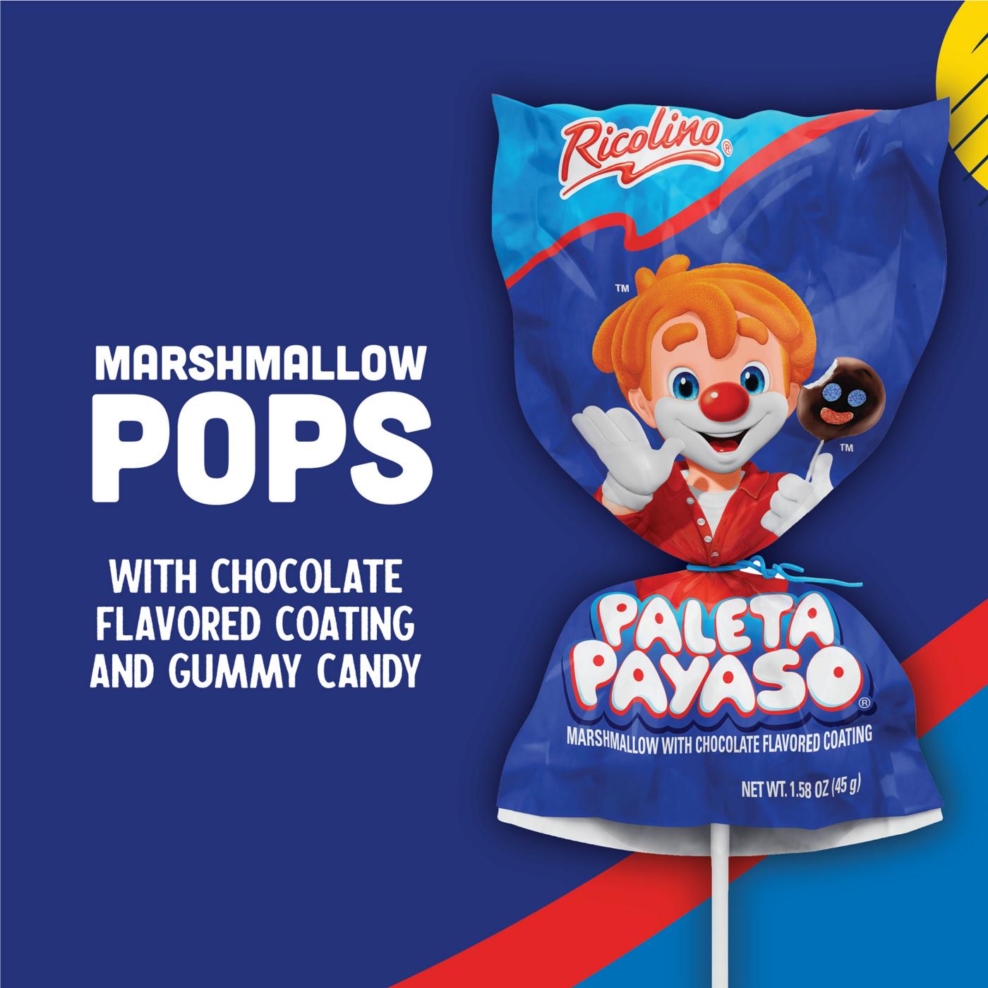 Ricolino Paleta Payaso Chocolate Marshmallow Lollipop; image 4 of 6