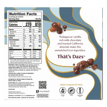 Häagen-Dazs Vanilla Milk Chocolate Almond Ice Cream Bars, 3 ct