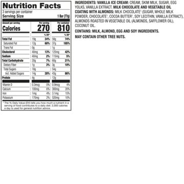 Häagen-Dazs Vanilla Milk Chocolate Almond Ice Cream Bars, 3 ct