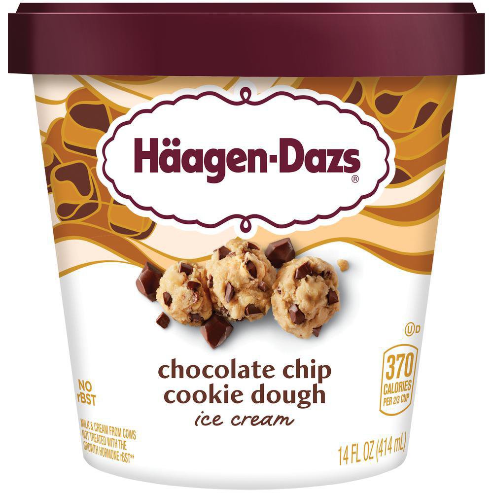 HaagenDazs Chocolate Chip Cookie Dough Ice Cream Shop Ice Cream at HEB
