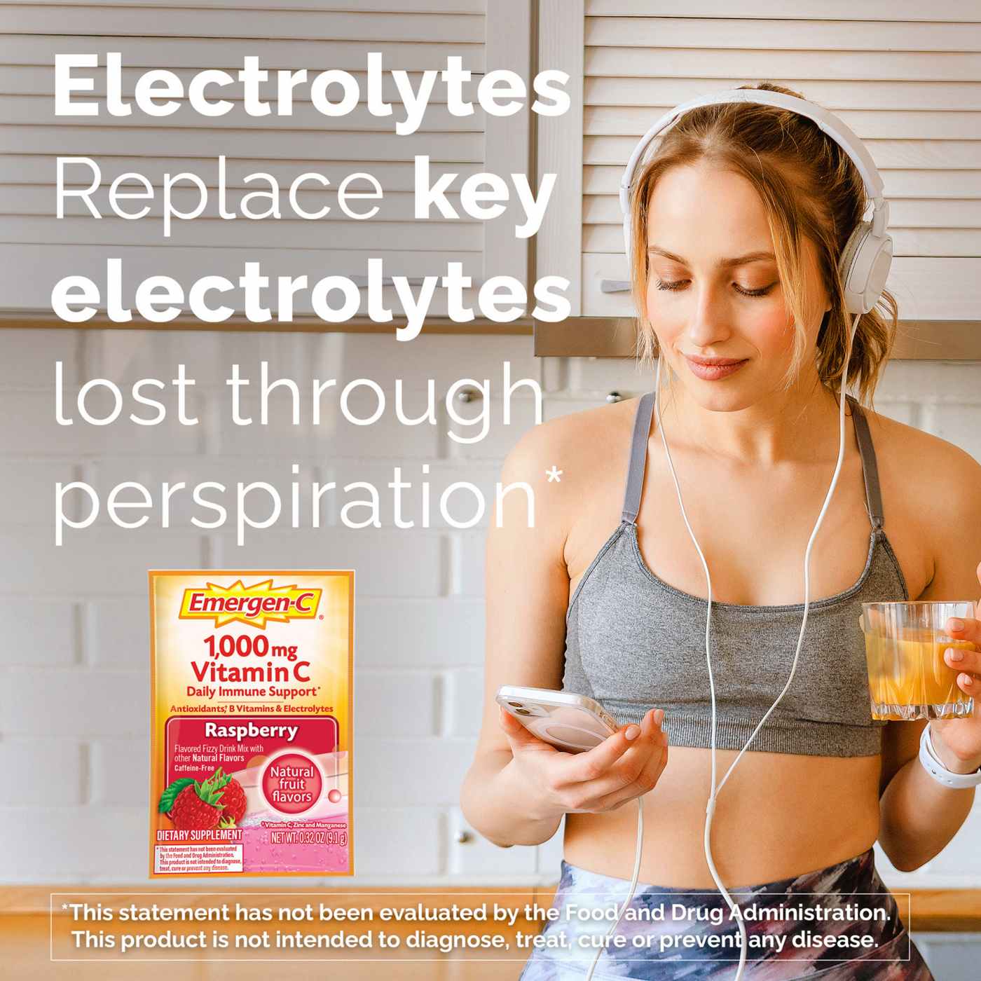 EmergenC Vitamin C 1000Mg Powder Raspberry Shop Vitamins AZ at HEB