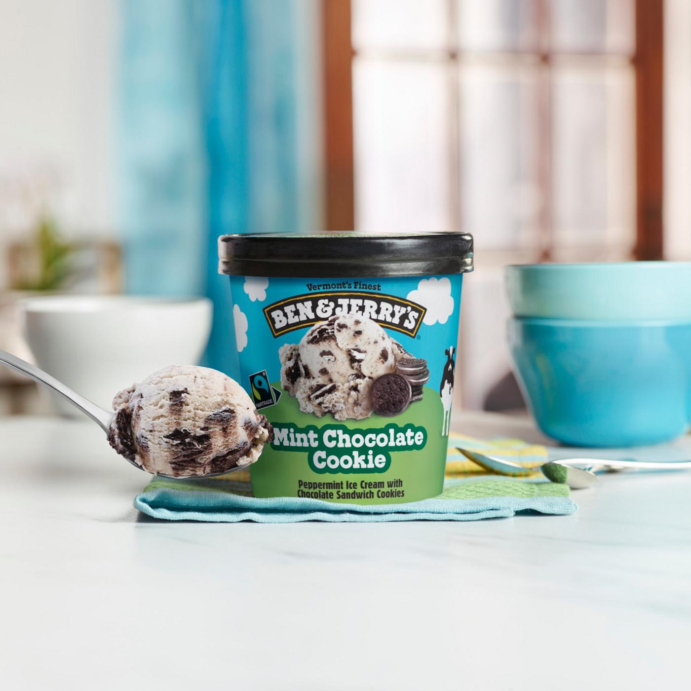 Ben & Jerry's Mint Chocolate Cookie Ice Cream; image 5 of 7