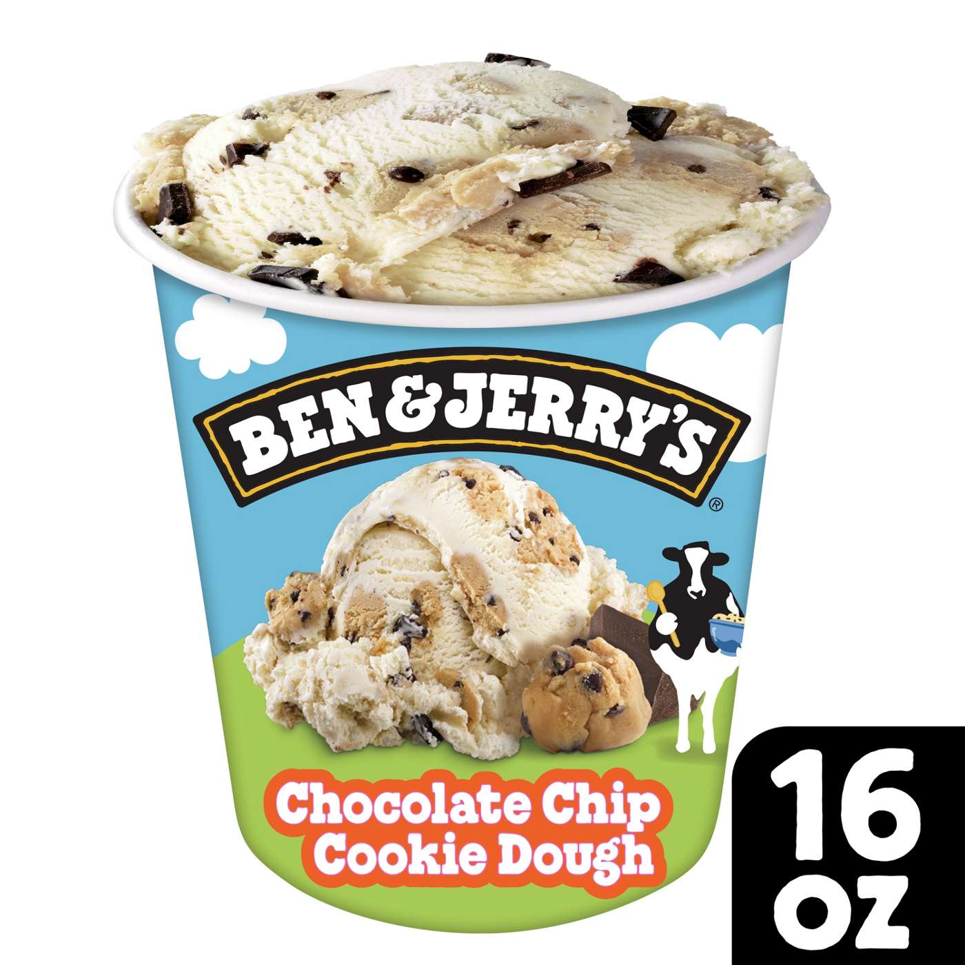 Ben & Jerry's Chocolate Chip Cookie Dough Ice Cream; image 2 of 7
