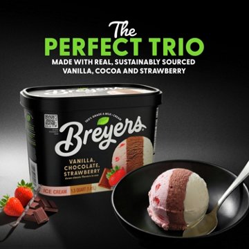 Breyers Vanilla Chocolate Strawberry Ice Cream