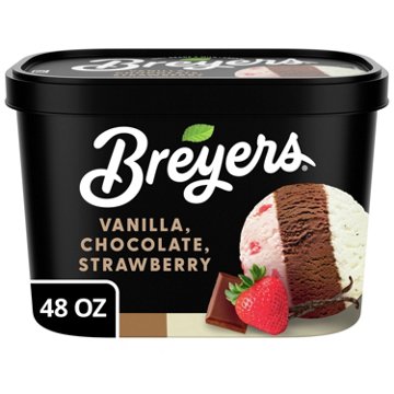 Breyers Vanilla Chocolate Strawberry Ice Cream