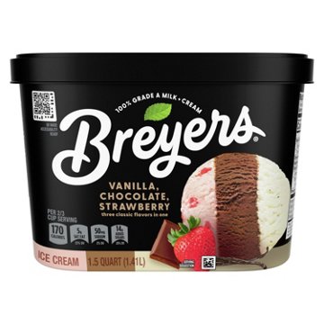 Breyers Vanilla Chocolate Strawberry Ice Cream