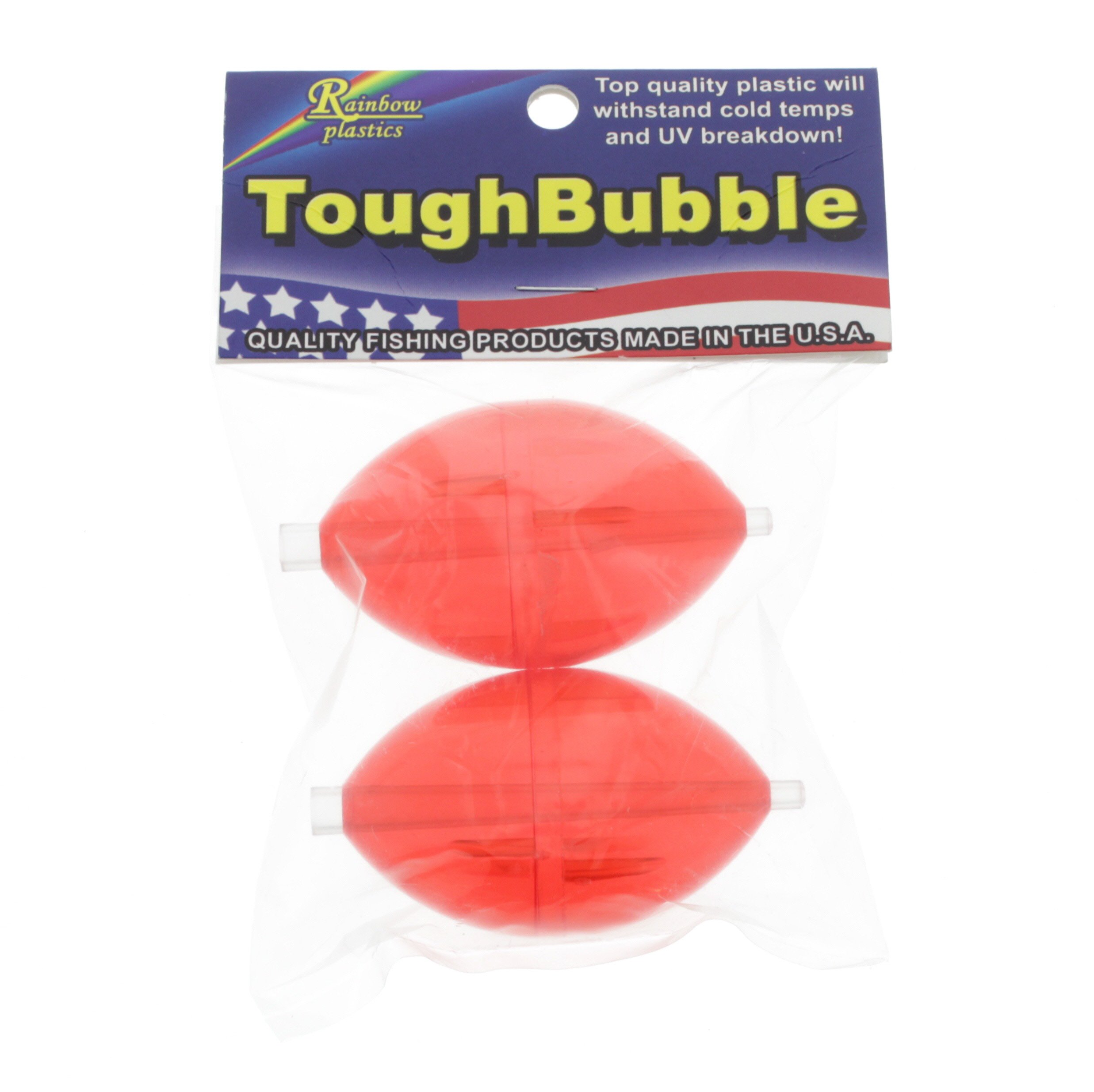 Rainbow Plastics Tough Bubbles Flourescent Red Float