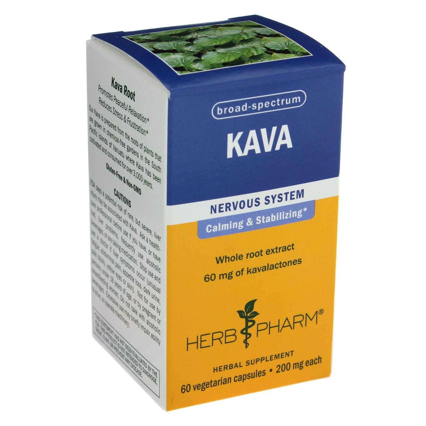 Herb Pharm Kava Whole Root Extract Vegetarian Capsules; image 1 of 3