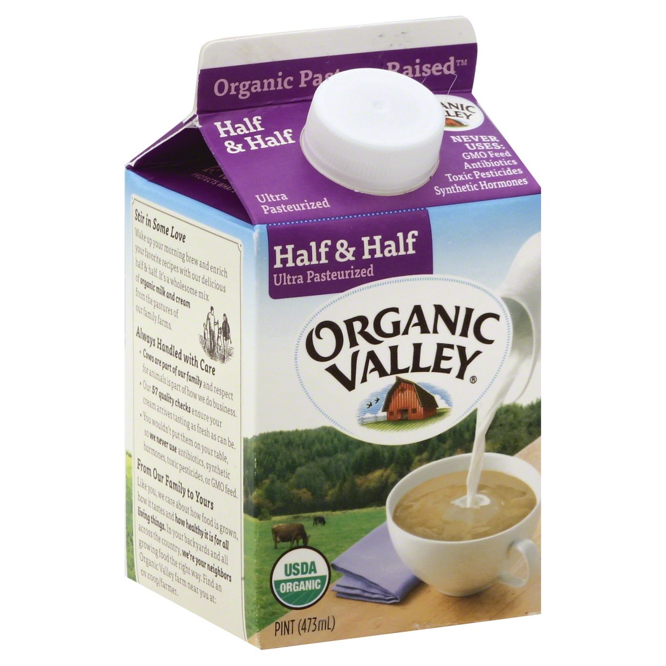 Organic Valley Half & Half Shop Milk at HEB