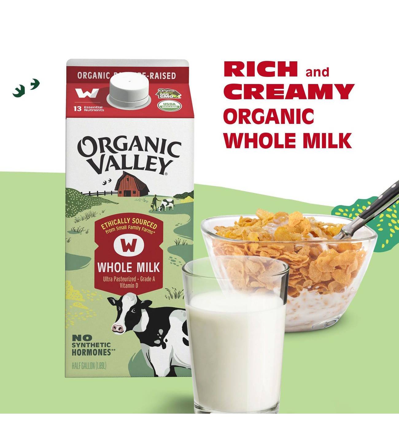 Organic Valley Whole Milk; image 7 of 9