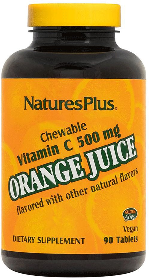 Nature's Plus Orange Juice Vitamin C 500 mg Chewable ...