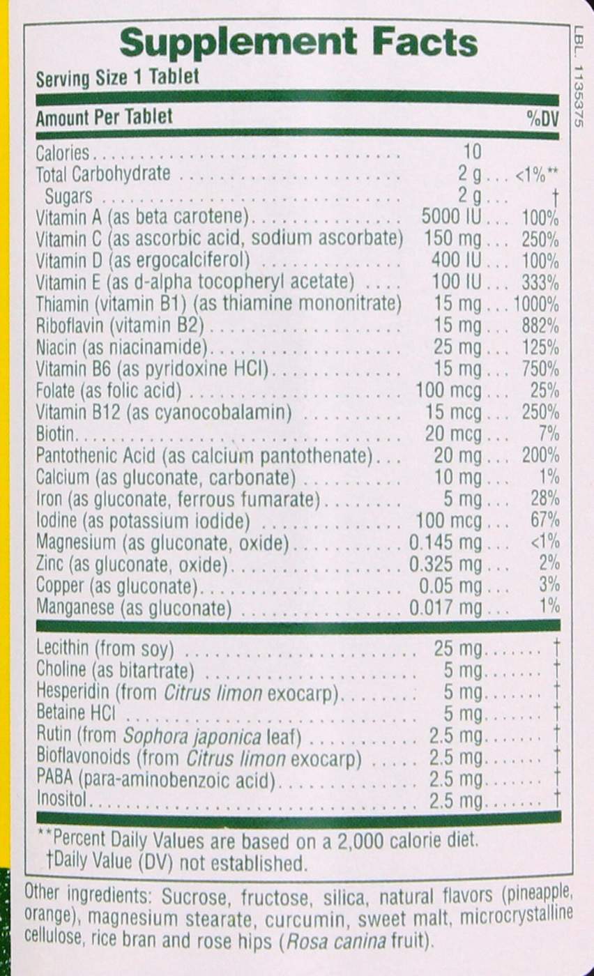 NaturesPlus Adult's Chewable Multi-Vitamin And Mineral Tablets; image 2 of 2