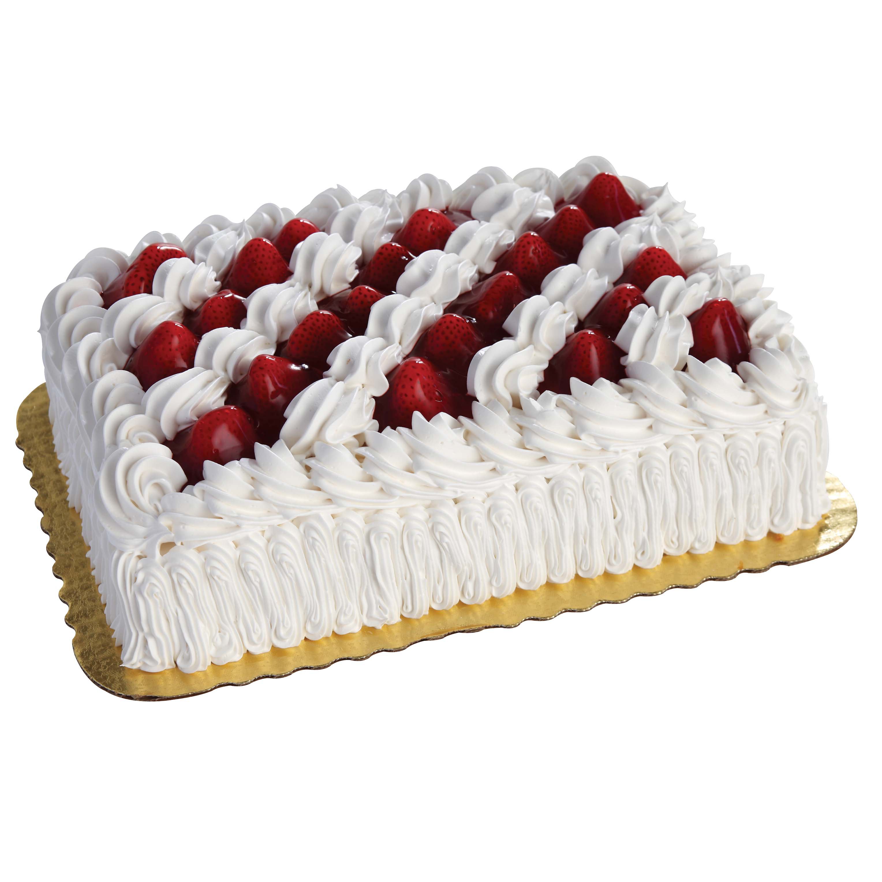 H-E-B White Cake With Fresh Strawberries - Shop Cakes At H-E-B