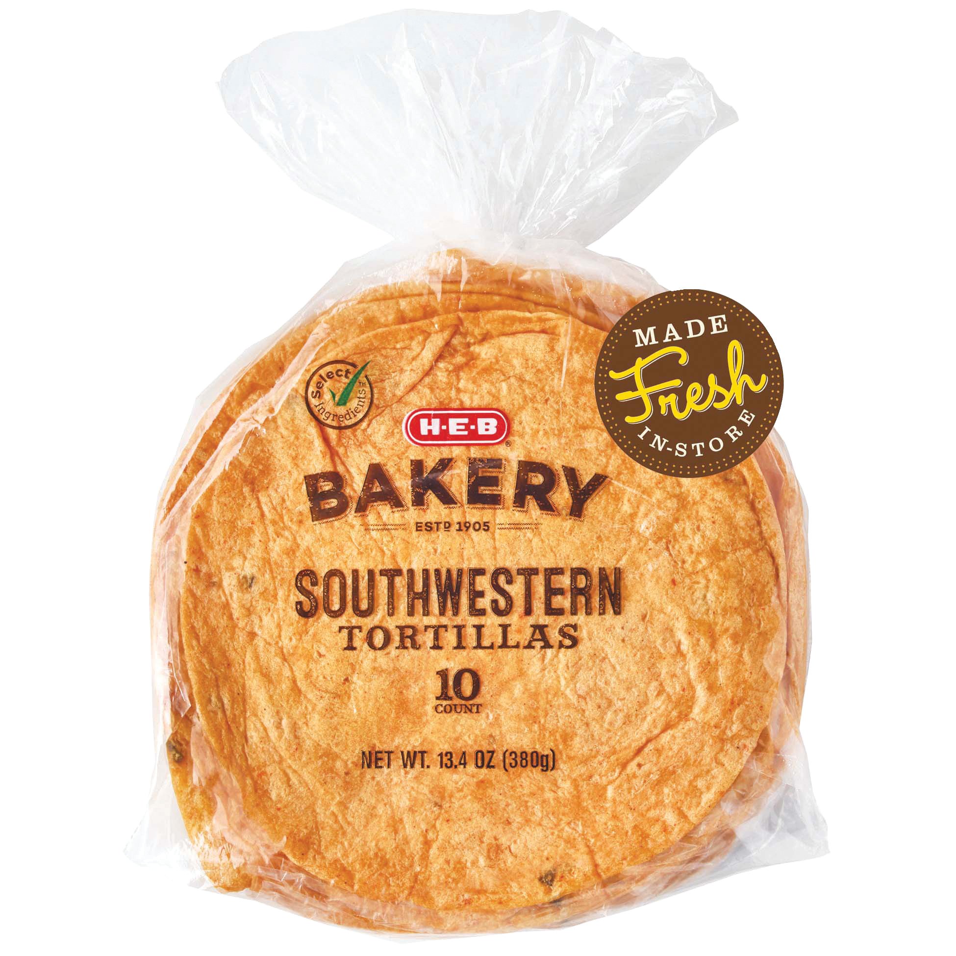 HEB Bakery Southwestern Flour Tortillas Shop Tortillas at HEB