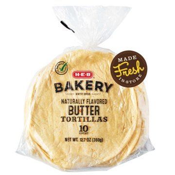 H-E-B Bakery Butter Flour Tortillas, 10 ct