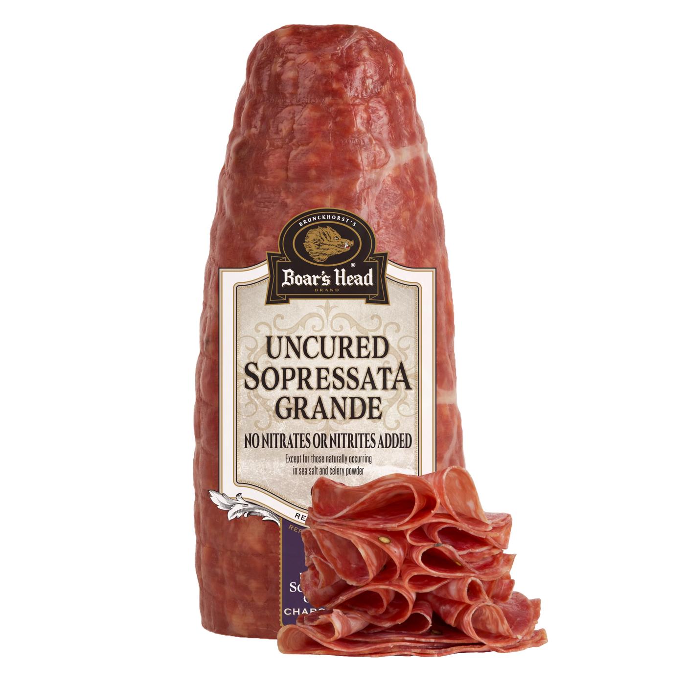 Boar's Head Uncured Sopressata Grande, Custom Sliced; image 2 of 2