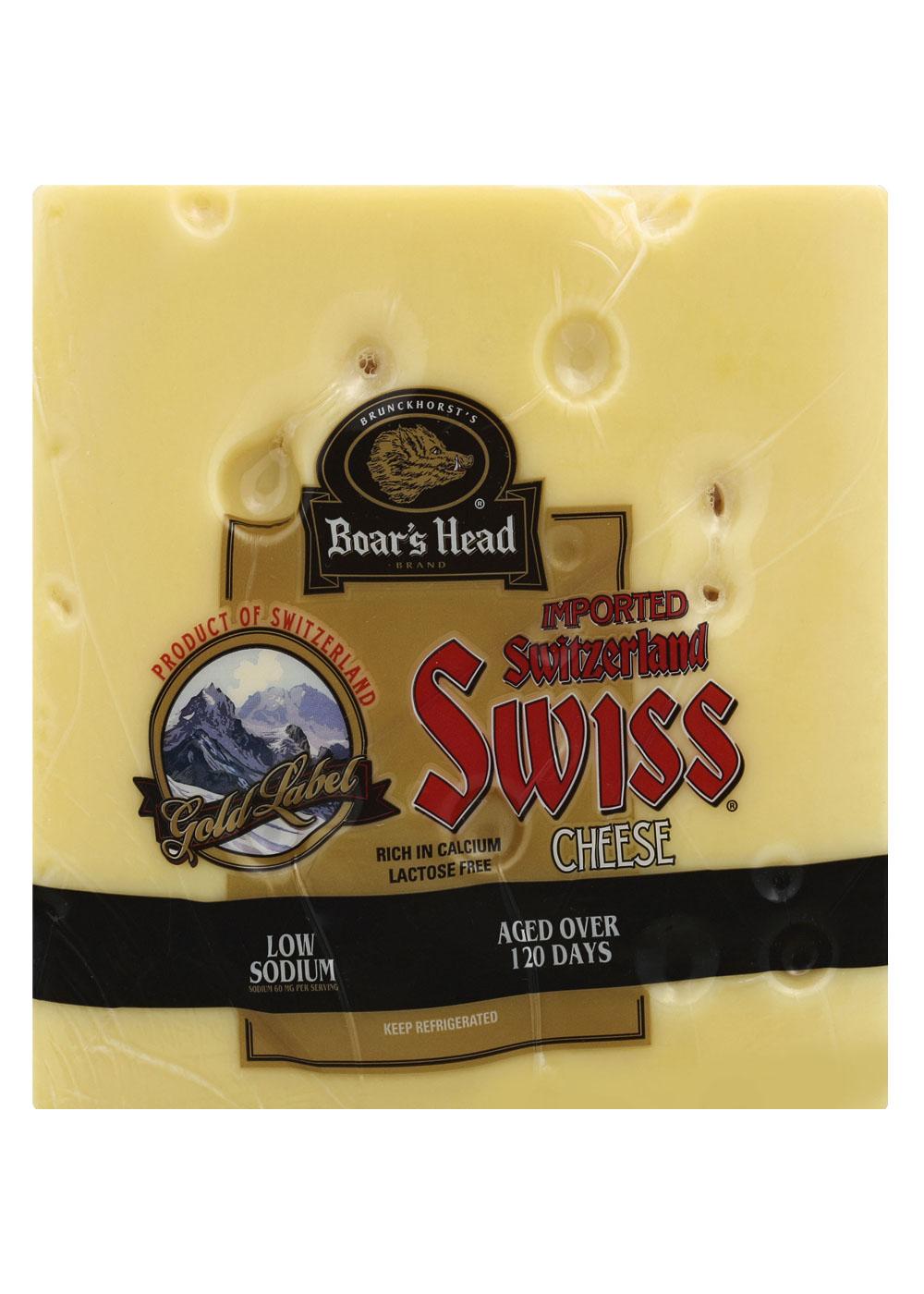 Boar's Head Imported Switzerland Swiss Cheese, Custom Sliced; image 1 of 2