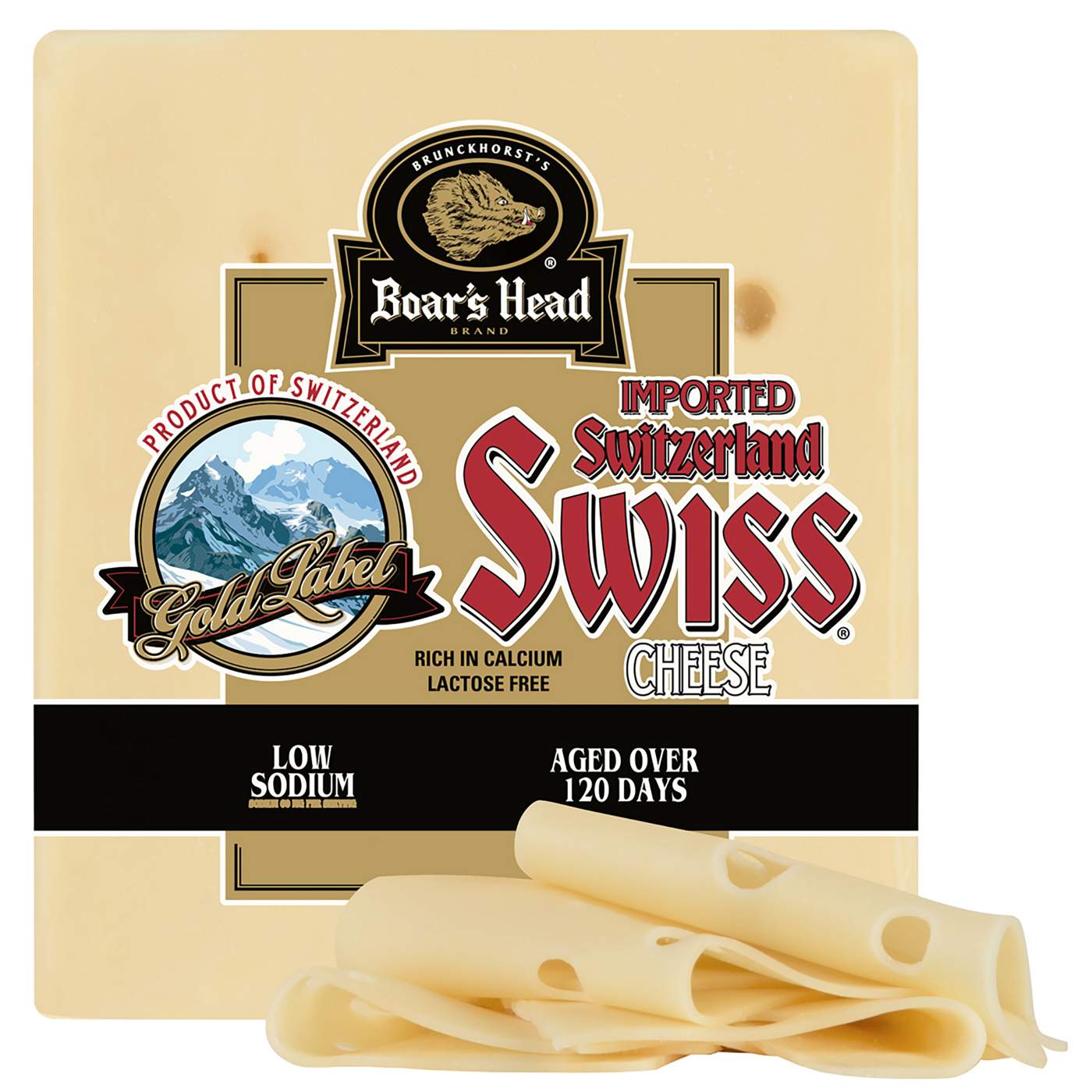 Boar's Head Deli-Sliced Imported Switzerland Swiss Cheese; image 2 of 2