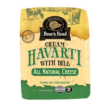 Boar's Head Cream Havarti Cheese with Dill, Custom Sliced