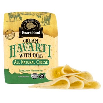 Boar's Head Cream Havarti Cheese with Dill, Custom Sliced