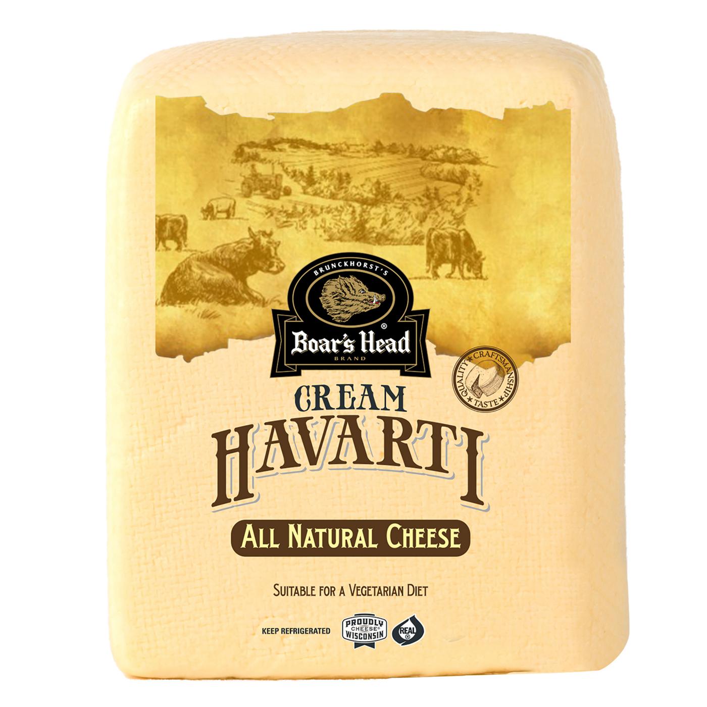 Boar's Head Cream Havarti Cheese, Custom Sliced; image 1 of 2