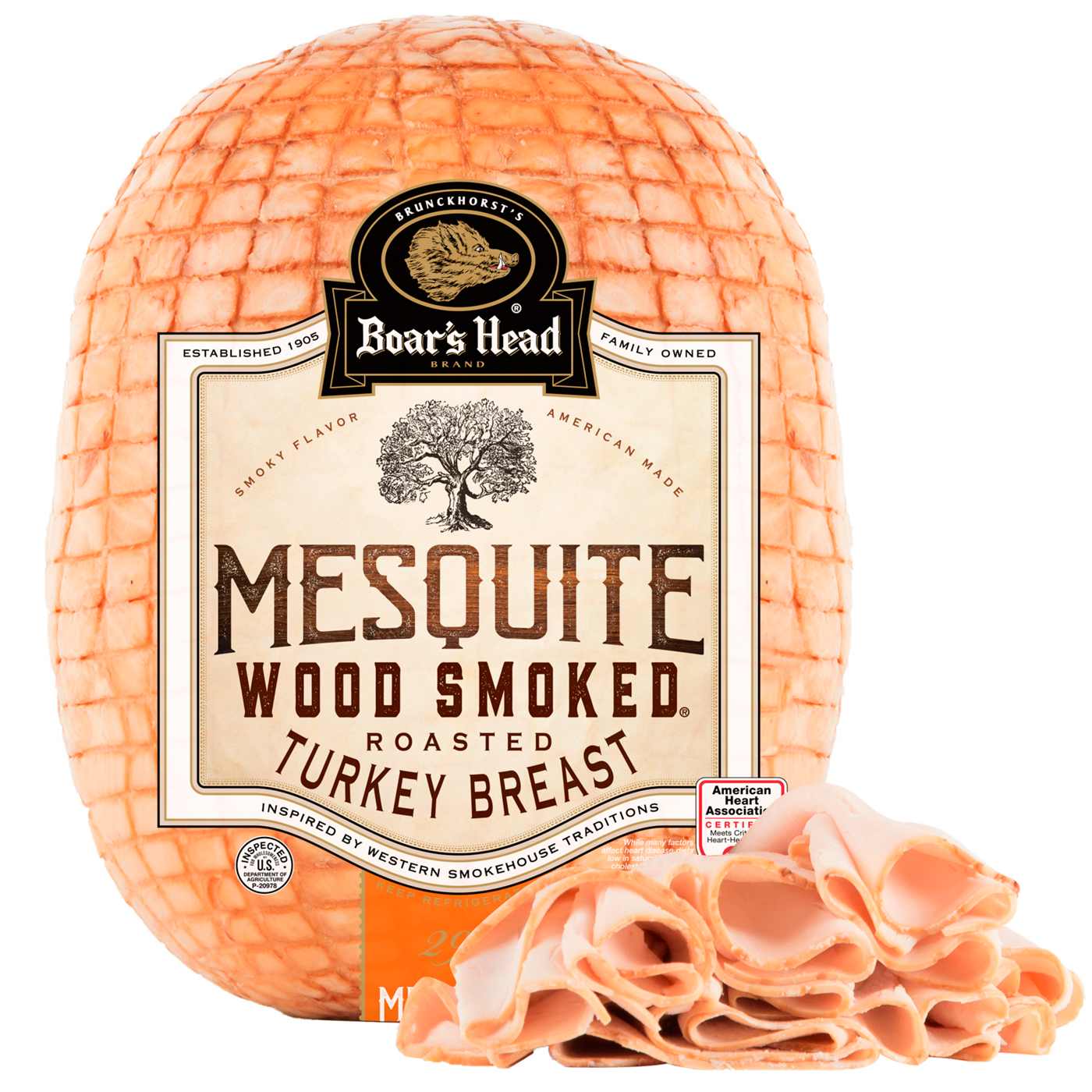 Boar's Head Mesquite Wood Smoked Roasted Turkey Breast, Custom Sliced; image 2 of 2