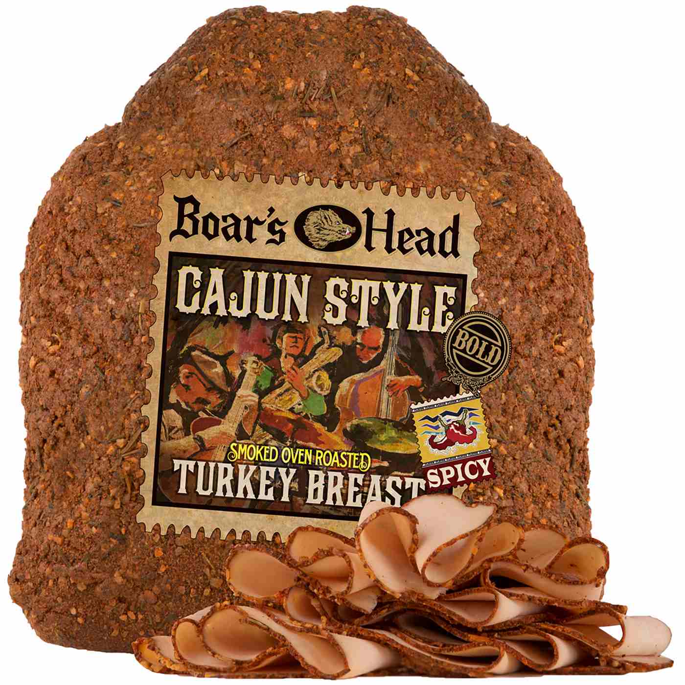 Boar's Head Bold Cajun-Style Smoked Oven-Roasted Turkey Breast, Custom Sliced; image 2 of 2