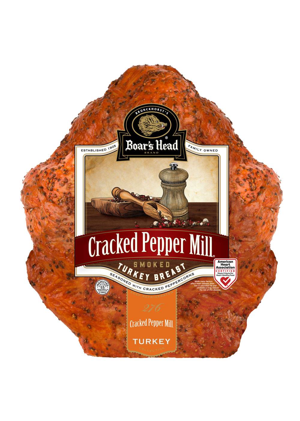 Boar's Head Cracked Pepper Mill Smoked Turkey Breast, Custom Sliced; image 1 of 2