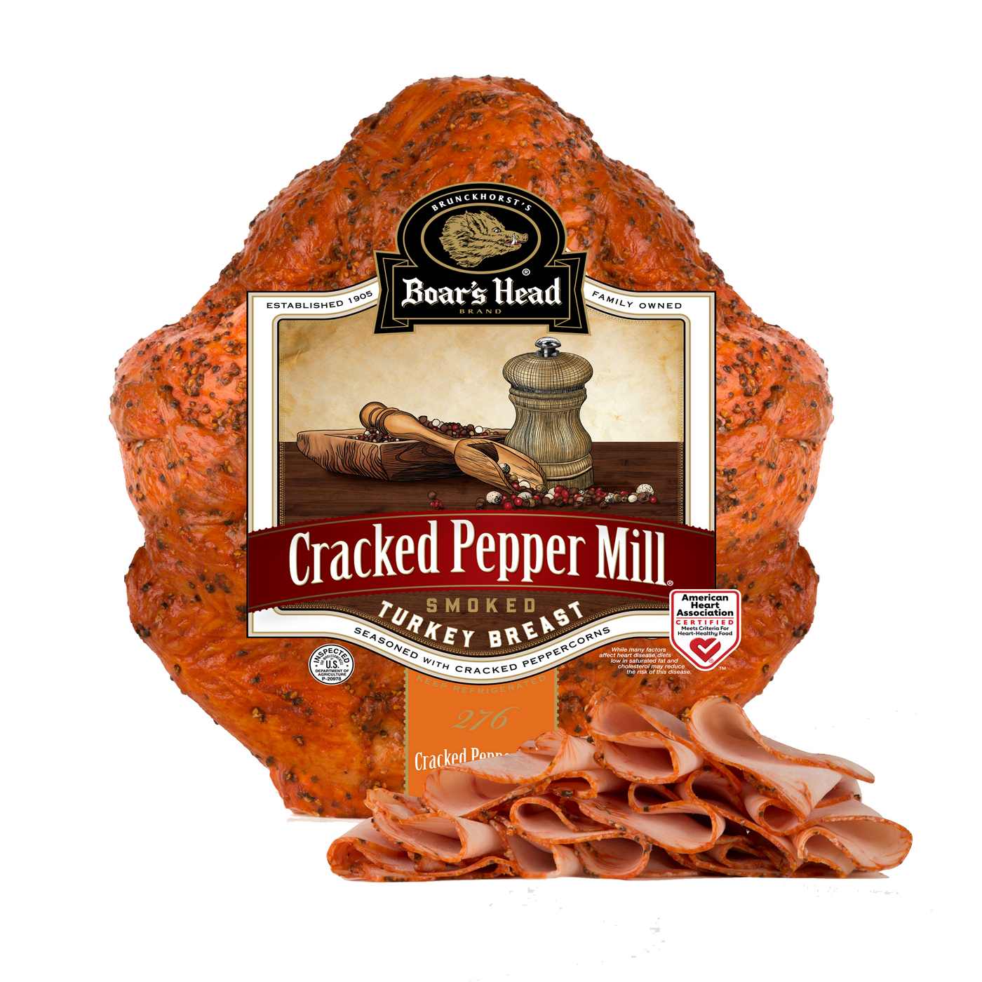 Boar's Head Cracked Pepper Mill Smoked Turkey Breast, Custom Sliced; image 2 of 2